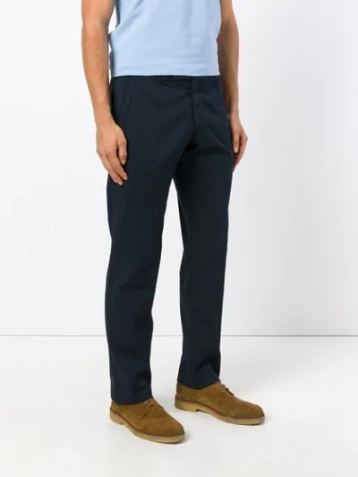 Shop Armani Jeans Straight Leg Chinos In Blue