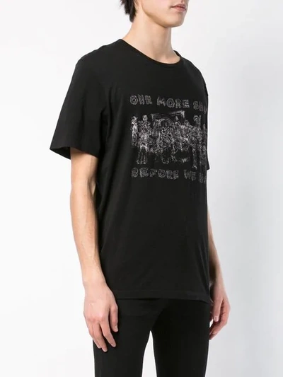 Shop Saint Laurent T-shirt Mit Print In Black