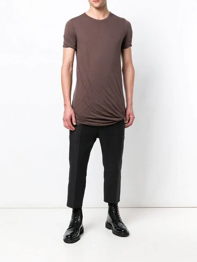Shop Rick Owens Level T-shirt - Brown
