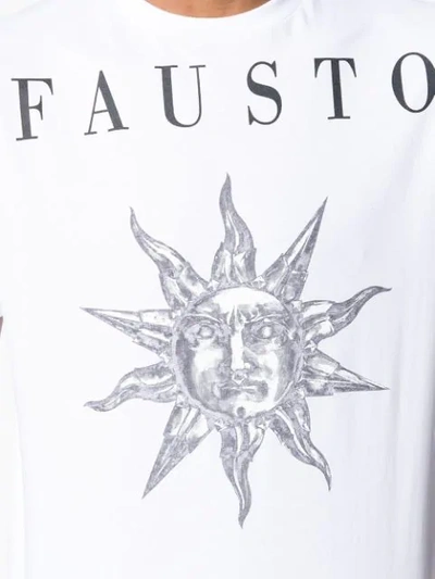Shop Fausto Puglisi Sun Print Logo T In White