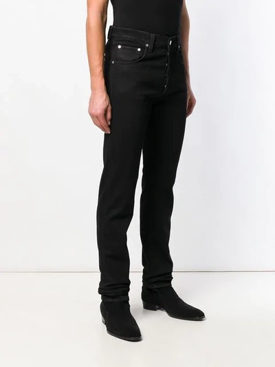 Shop Helmut Lang Straight-cut Jeans In Black