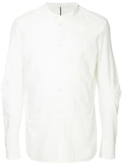 Shop Masnada Mandarin Collar Shirt In White