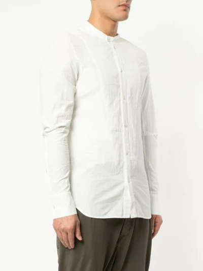 Shop Masnada Mandarin Collar Shirt In White