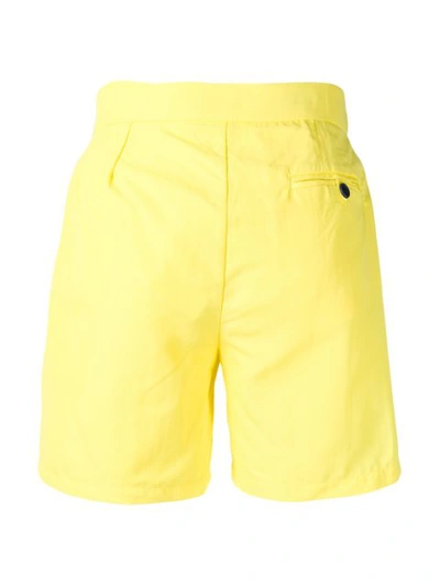 Shop Frescobol Carioca Tailored Swimming Trunks In Yellow