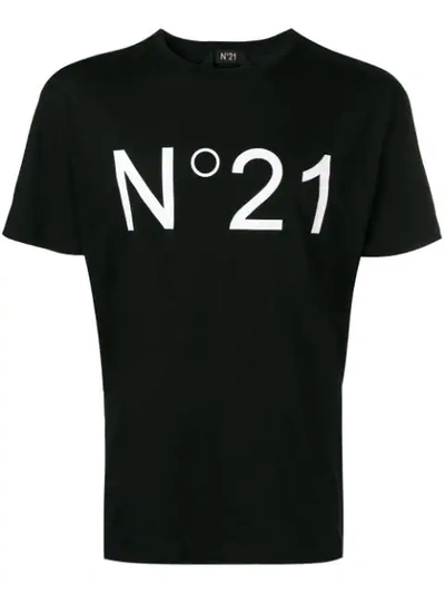 Nº21 LOGO PRINT T-SHIRT - 黑色