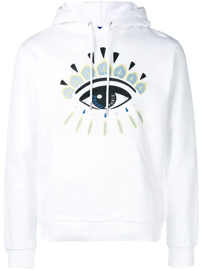 Shop Kenzo Eye Hoodie In White