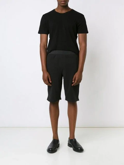 Atm Anthony Thomas Melillo Slub Jersey Crew Neck Tee In Black