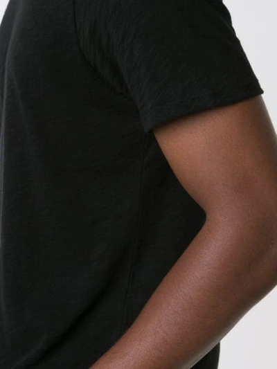 Atm Anthony Thomas Melillo Slub Jersey Crew Neck Tee In Black