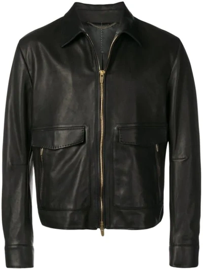 Shop Ajmone Overshirt Jacket In Black