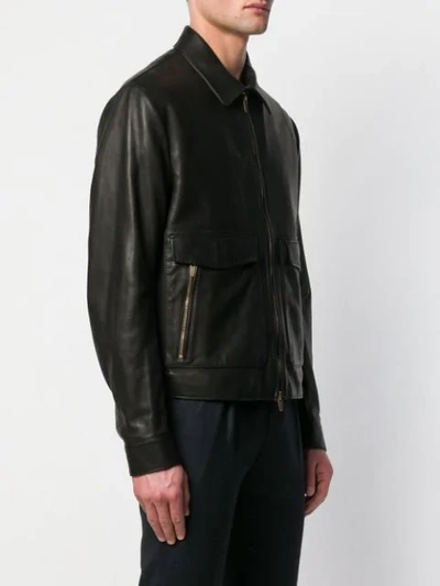 Shop Ajmone Overshirt Jacket In Black