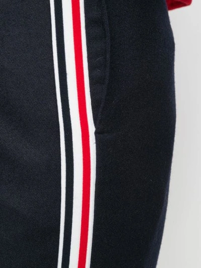 Shop Thom Browne Seamed Elastic Stripe Skinny Wool Trouser In Blue