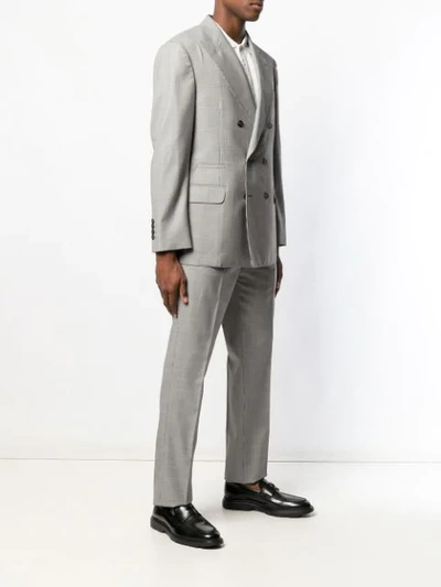 Shop Brunello Cucinelli Double-breasted Suit In Grey