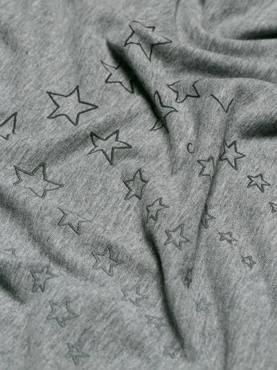 SAINT LAURENT 星星印花短袖全棉T恤 - GREY