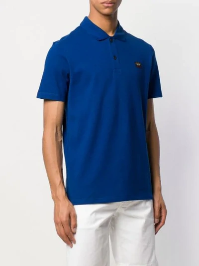 Shop Paul & Shark Logo Patch Polo Shirt In Blue