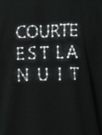 Shop Saint Laurent Courte Est La Nuit Print T-shirt In Black