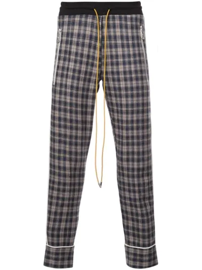 Shop Rhude Check Lounge Trousers In Multicolour