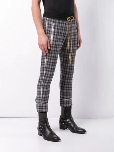 Shop Rhude Check Lounge Trousers In Multicolour