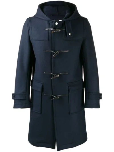 Shop Mackintosh Weir Wool Duffle Coat In Blue