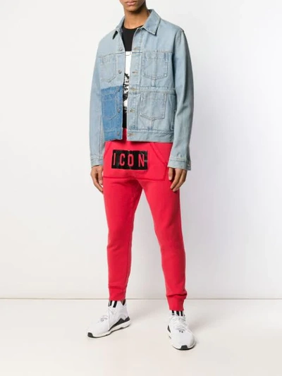 Shop Dsquared2 Icon Track Trousers In Red