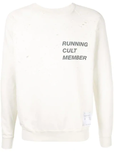 Running Cult Member Print Sweatshirt In White
