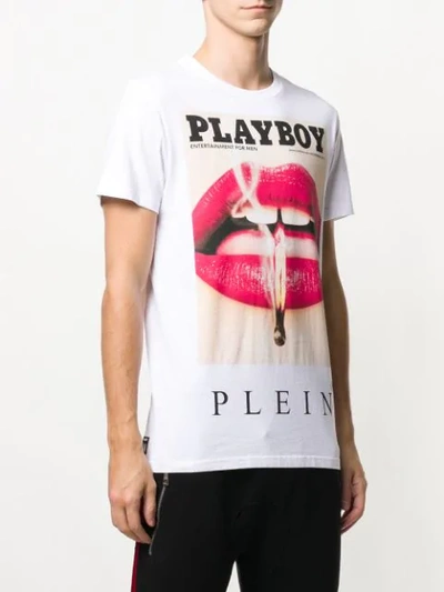 Shop Philipp Plein X Playboy Printed T In White