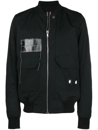Shop Rick Owens Drkshdw Zipped Classic Bomber Jacket In Black