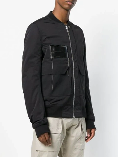 Shop Rick Owens Drkshdw Zipped Classic Bomber Jacket In Black