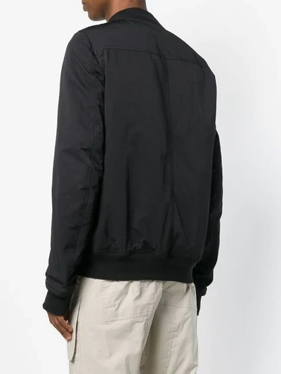 Shop Rick Owens Drkshdw Zipped Classic Bomber Jacket In Black