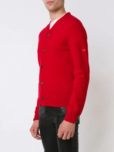 Comme Des Garçons Play Classic Cardigan In Red