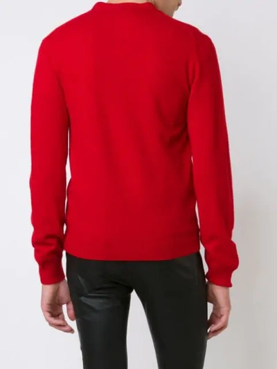 Comme Des Garçons Play Classic Cardigan In Red