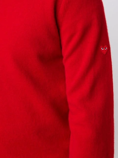 Comme Des Garçons Play Classic Cardigan In Red