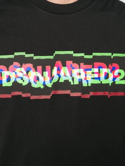 Shop Dsquared2 3-d-inspired Graphic T-shirt In Black
