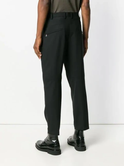 Shop Neil Barrett Woven Trousers In Black
