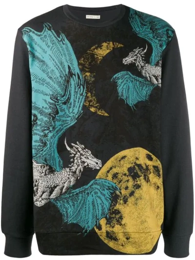 Shop Etro Printed Sweatshirt In Blue