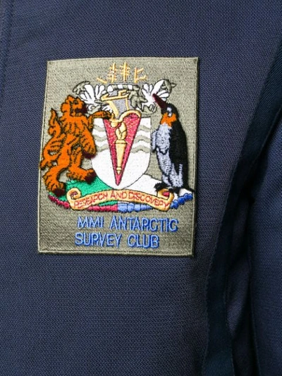 Shop Mr & Mrs Italy Antarctic Survey Club Patch Bomber Jacket In Blue