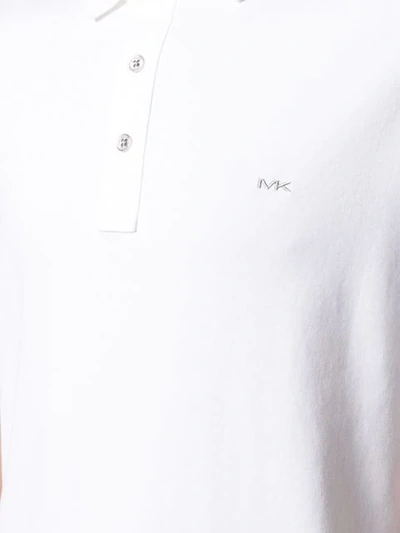 Shop Michael Michael Kors Mk Polo Shirt In White