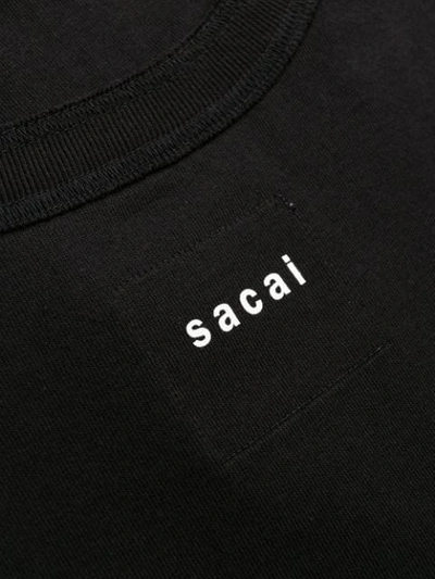 Shop Sacai Bar Italia T-shirt In Black