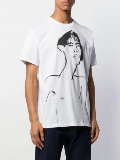 Shop Loewe Contrast Sketch T-shirt In 2100