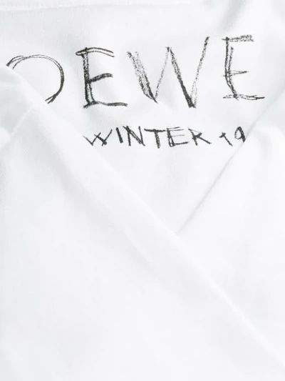 LOEWE 对比素描印花T恤 - 白色