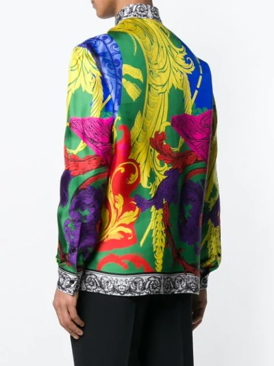 Shop Versace Magna Grecia Print Shirt In A707