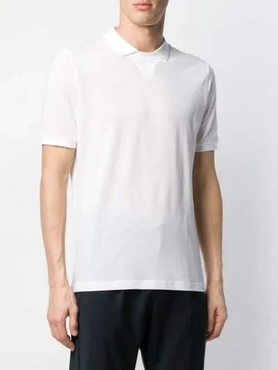 Shop Eleventy Short-sleeve Fitted T-shirt In White