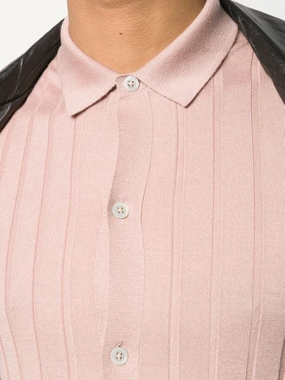 Shop Tom Ford Ribbed Polo Shirt In Pink