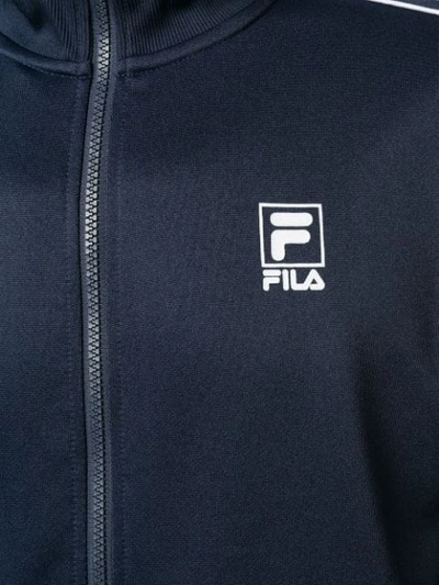 Shop Fila Logo Band Jacket In Blue