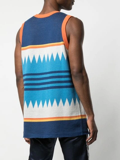 Shop Just Don Shark Print Tank Top In Blue
