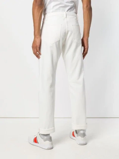 Shop Fortela Straight Leg Trousers In White