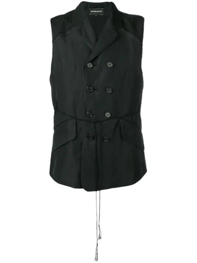 Shop Ann Demeulemeester Double Breasted Waistcoat In Black