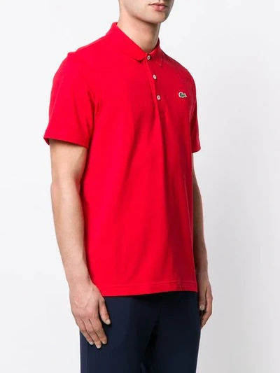 LACOSTE EMBROIDERED LOGO POLO SHIRT - 红色