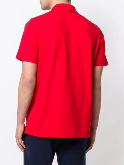 Shop Lacoste Embroidered Logo Polo Shirt In Red