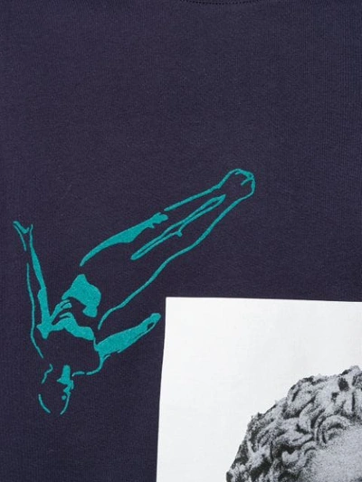 Shop Lanvin Statue Print T-shirt In Blue