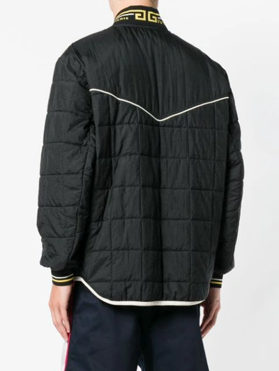 Shop Givenchy Contrast Pococket Bomber Jacket - Black